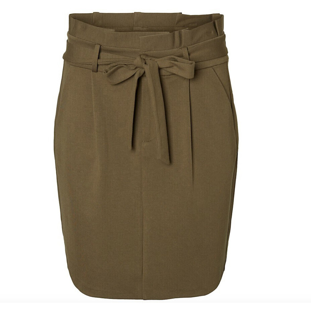 Vero Moda Eva High Waisted Paperbag Skirt In Ivy Green Size XS